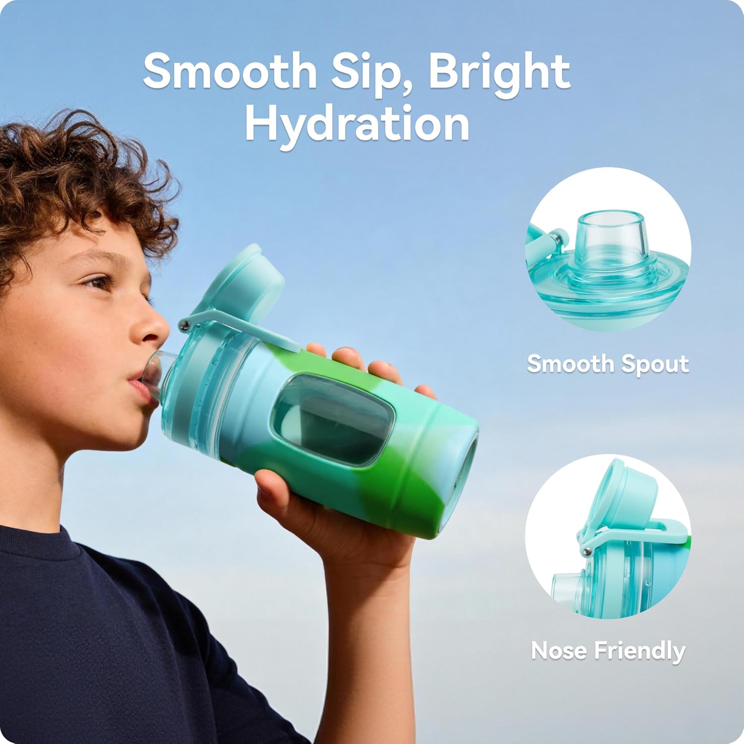 Replacement Spout Lid for Bubba Water Bottle 16 OZ, Portable Water Bottle Caps for Bubba Flo, BPA-Free & Leak-Proof - Image 2
