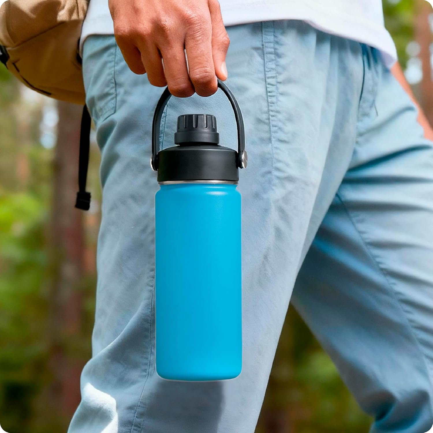Replacement Chug Cap for ThermoFlask 14/1618/24/32/40 Oz Water Bottles, Wide Mouth Spout Lid, Dishwasher Safe - Ideal for Gym & Travel - Easy Sip - Image 6