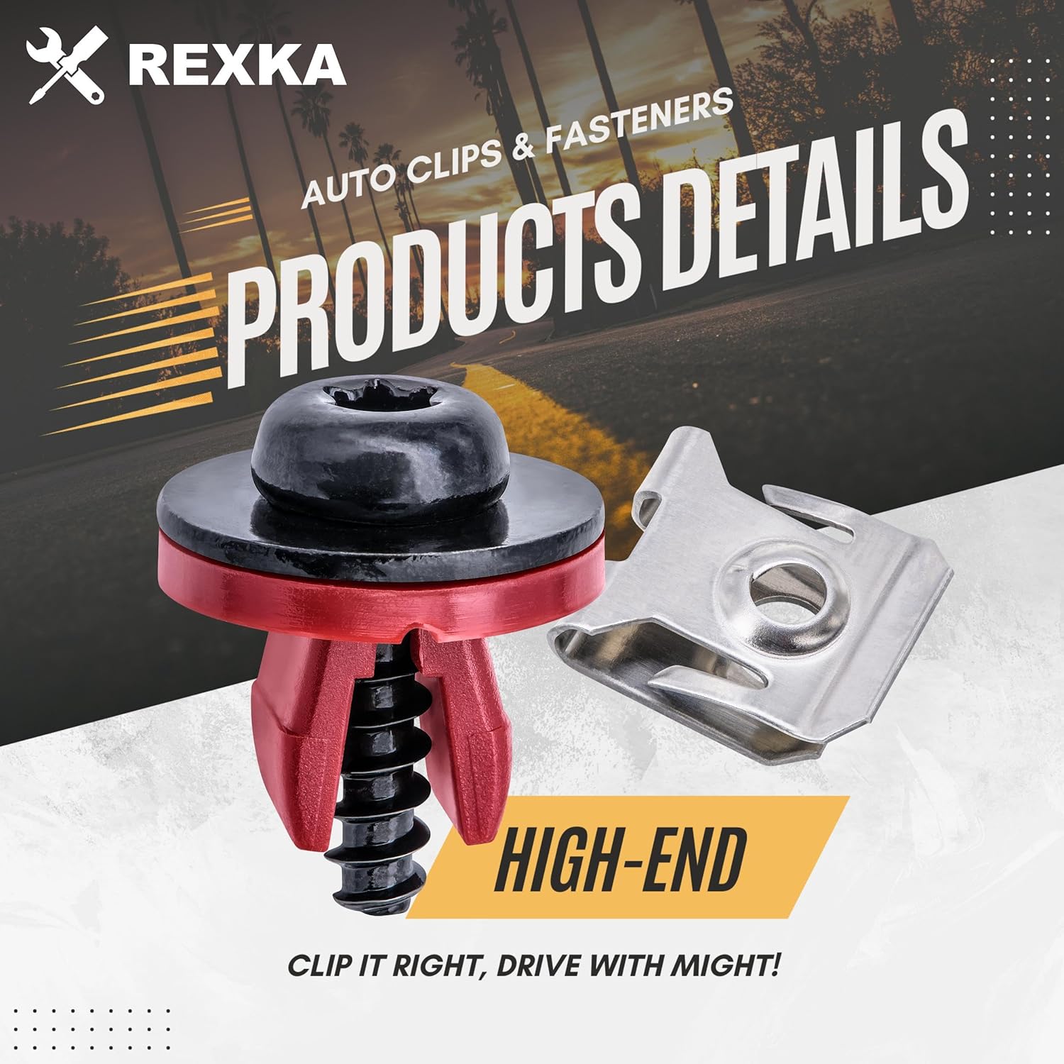 Rexka 10 Sets T30 Engine Splash Shield Guard Undertray Cover Screws Bolt Nut Clip Kit Compatible with Ford Focus Fusion Escape Explorer C-Max Transit Connect Lincoln MKC - Image 3