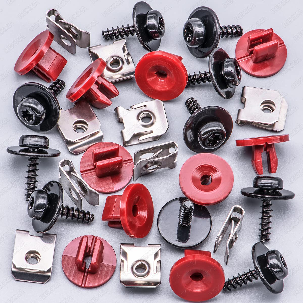 Rexka 10 Sets T30 Engine Splash Shield Guard Undertray Cover Screws Bolt Nut Clip Kit Compatible with Ford Focus Fusion Escape Explorer C-Max Transit Connect Lincoln MKC - Image 4