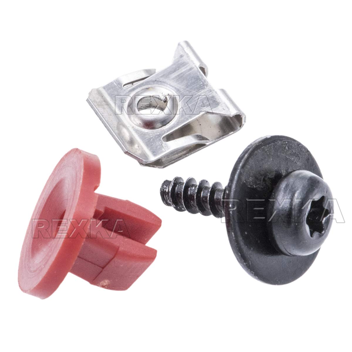 Rexka 10 Sets T30 Engine Splash Shield Guard Undertray Cover Screws Bolt Nut Clip Kit Compatible with Ford Focus Fusion Escape Explorer C-Max Transit Connect Lincoln MKC - Image 8