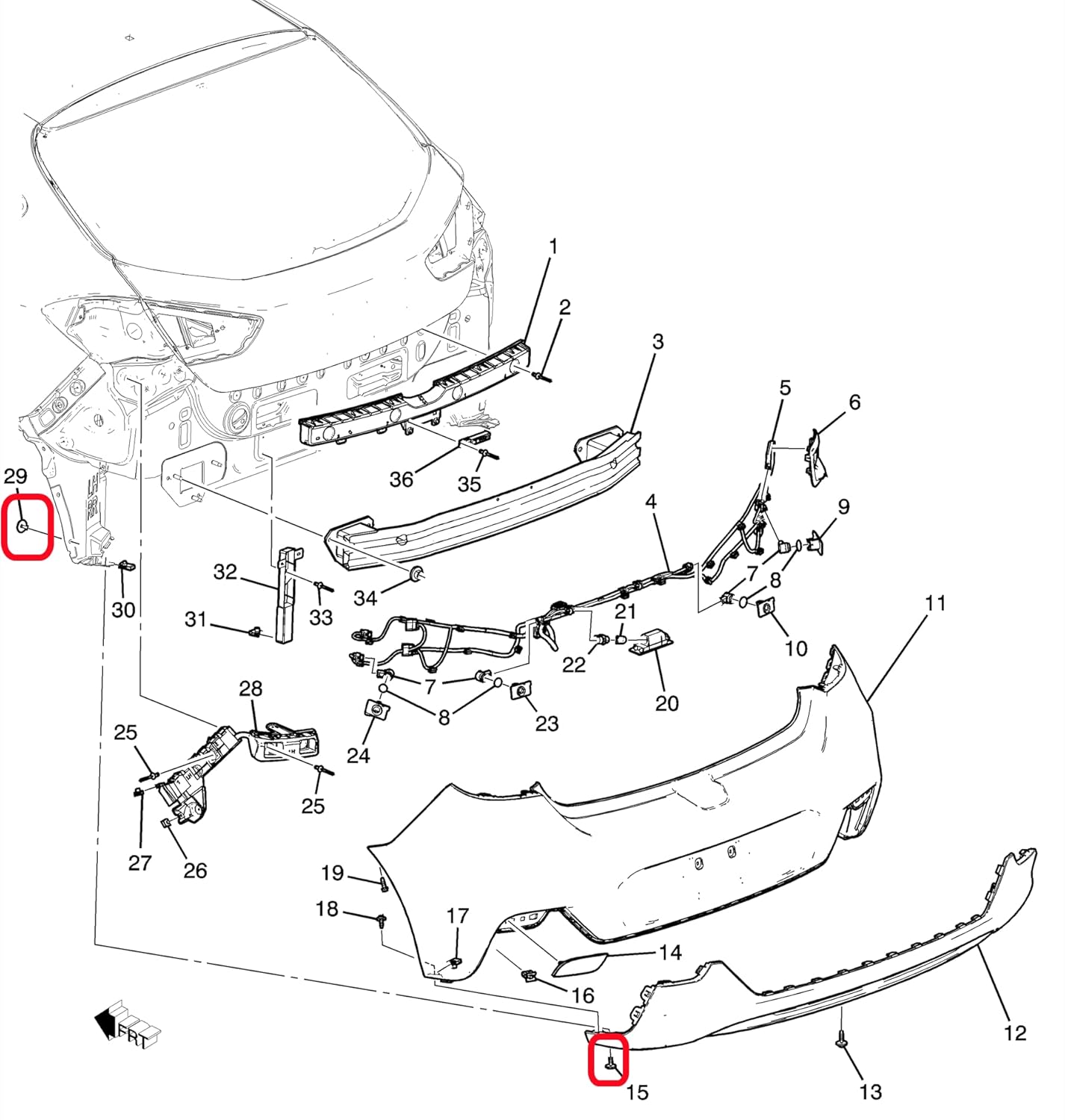 Rexka 20pcs Fender Liner Splash Shield Bolt Screw 11548270 Compatible with GM Chevrolet Camaro Colorado Cruze Equinox Impala Malibu Traverse Cadillac ATS CT6 CTS XT5 XTS - Image 6