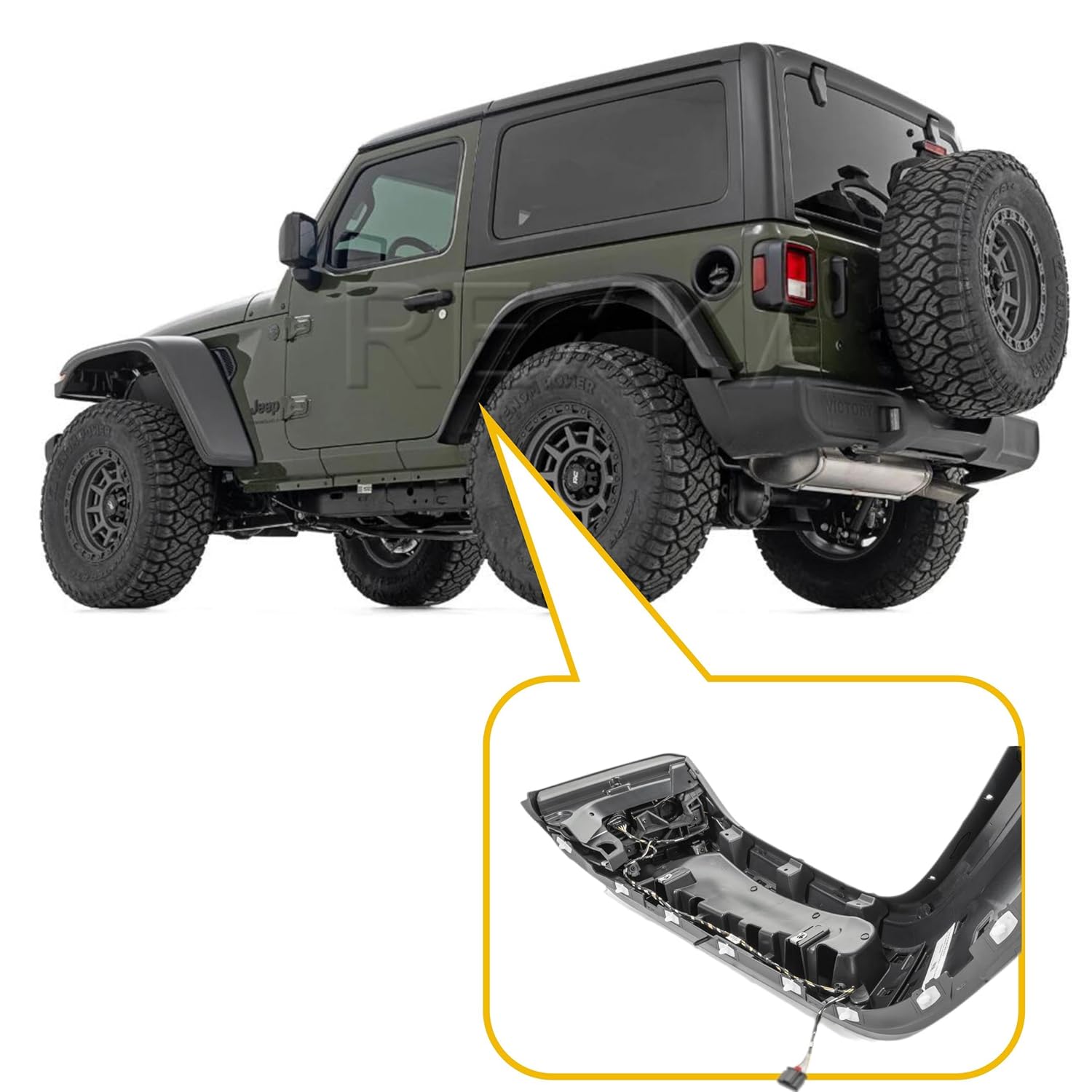 Rexka 25pcs Fender Flare Clips 68526185AA for 2018-2024 Wrangler JL & 2020-2024 Gladiator JT & RAM 1500 - Fits Jeep Fender Clips - Image 5