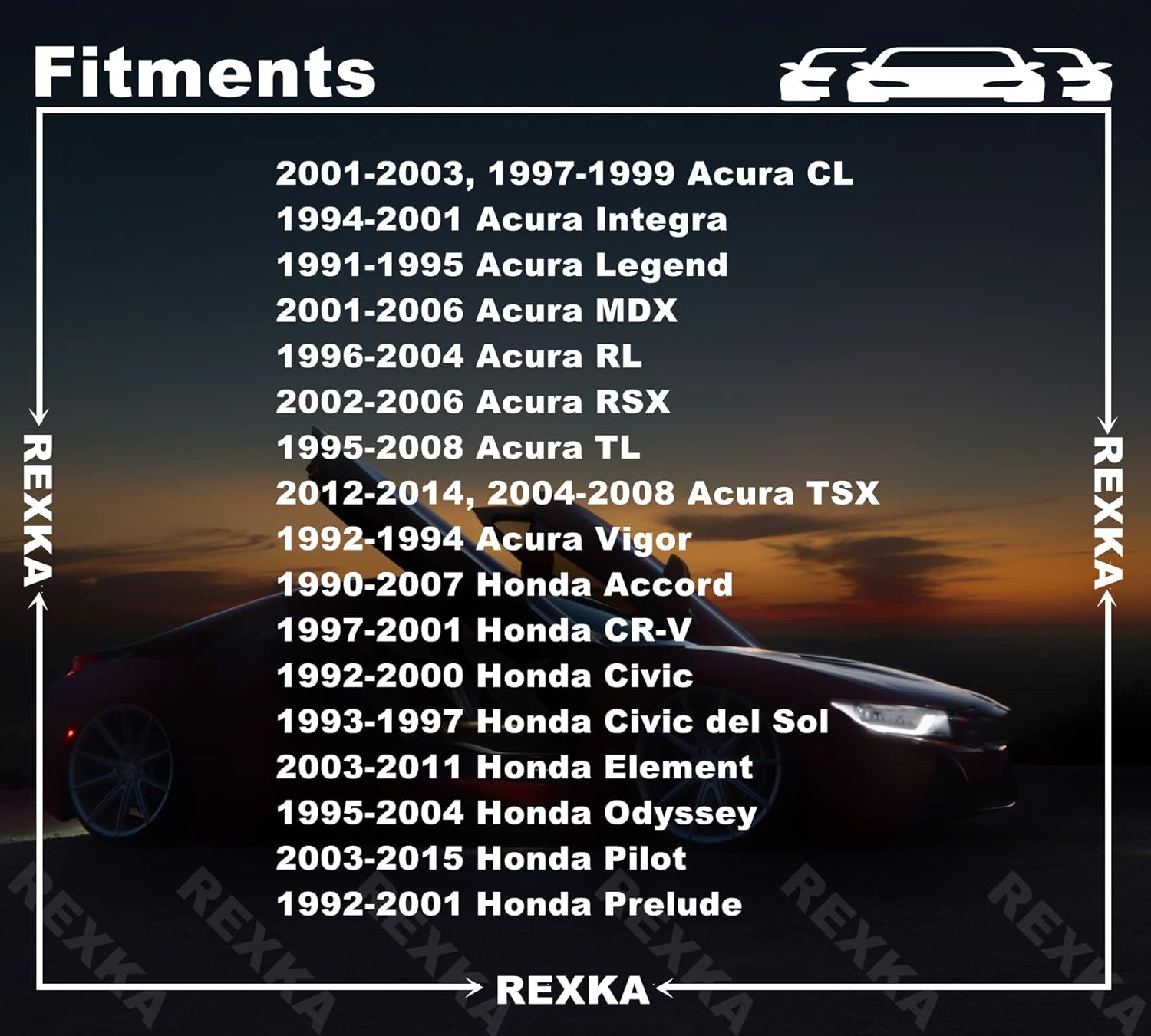 Rexka 20pcs Rocker Panel Moulding Clip for Honda Acura 91513-SM4-000 Accord, Civic, Civic Del Sol, Cr-v, Element, Odyssey, Pilot, Prelude, CL, Integra, Legend, MDX, RL, RSX, TL, TSX, Vigor - Image 3