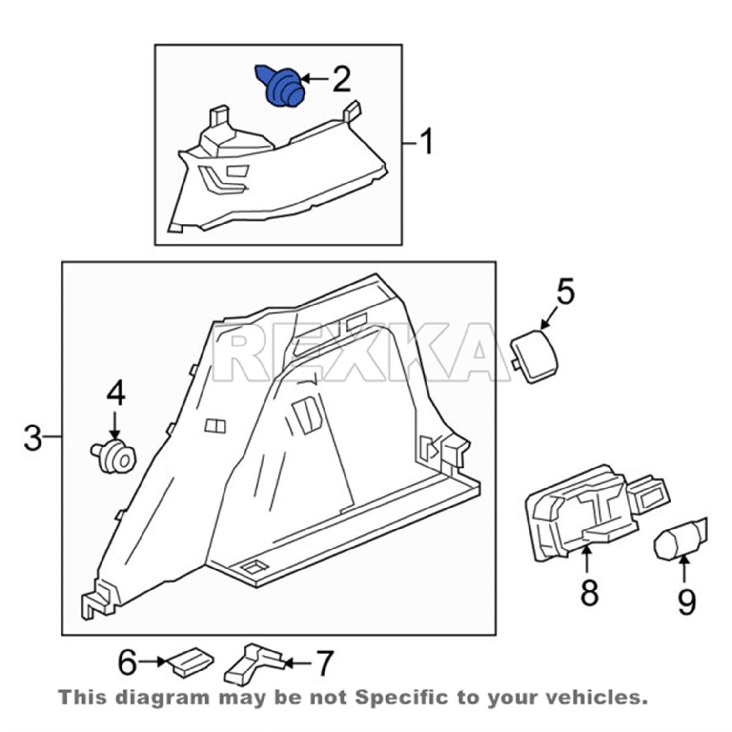 Rexka 30pcs Door Panel & Interior Trim Retainer Clips 91560-SZW-003 for Honda Accord CR-V CR-Z Civic Odyssey Pilot 91560SZW003 - Image 6