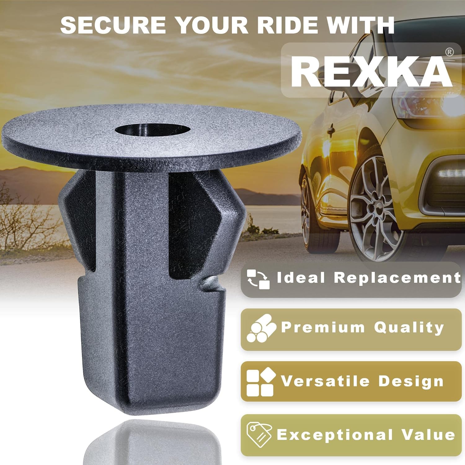 Rexka 40pcs Fender Liner Wheelhouse Liner Mud Guard Nylon Screw Grommet Nut Retainer Compatible with Toyota Lexus 90189-06013 Camry Corolla Highlander Tundra Tacoma Sequoia - Image 4