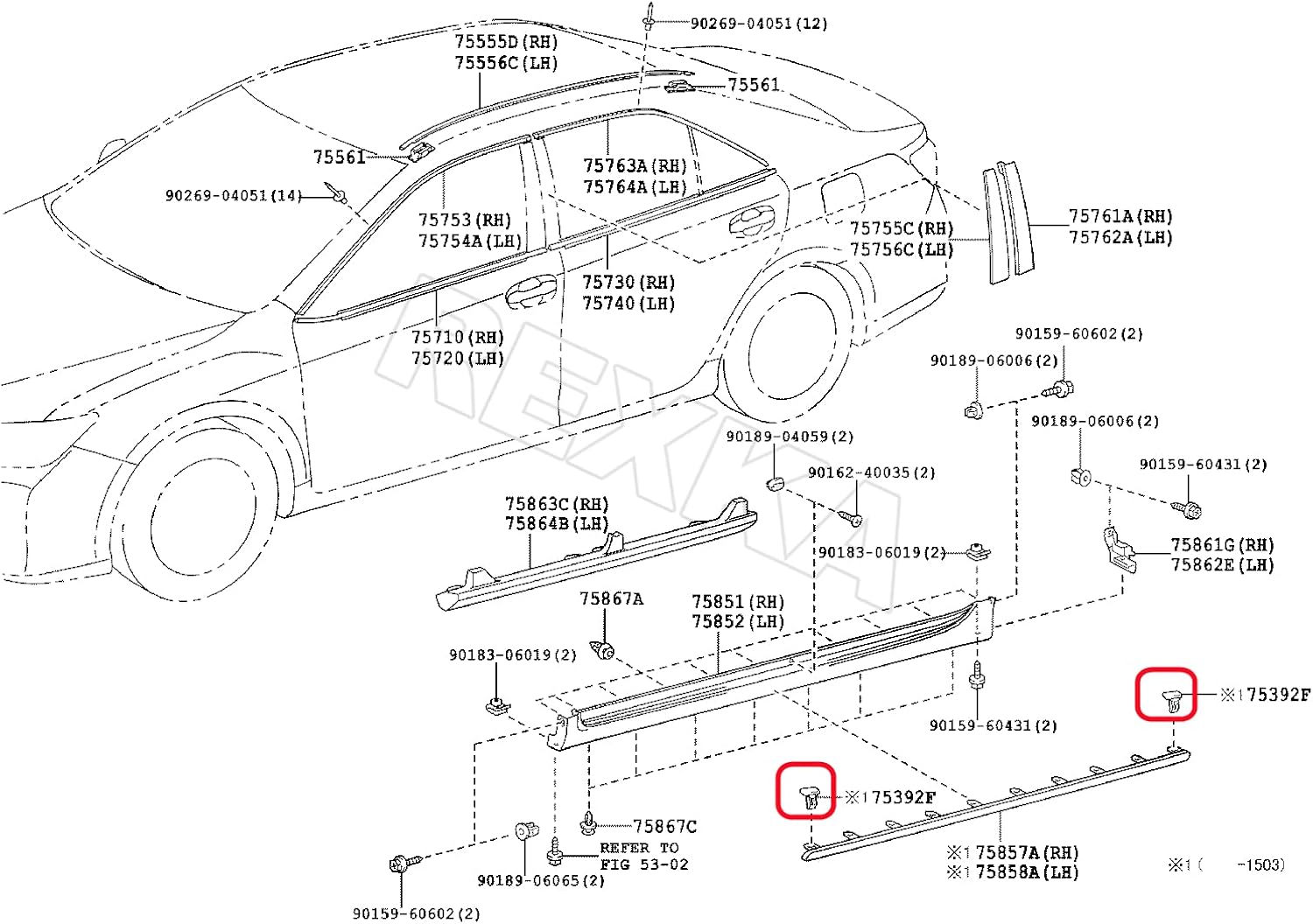 Rexka 25pcs Front & Rear Spoiler Moulding Clip Compatible with Toyota Lexus 75392-35220 4Runner, Camry, Corolla, FJ Cruiser, Highlander, Prius, Prius Prime, Prius V, RAV4 - Image 7