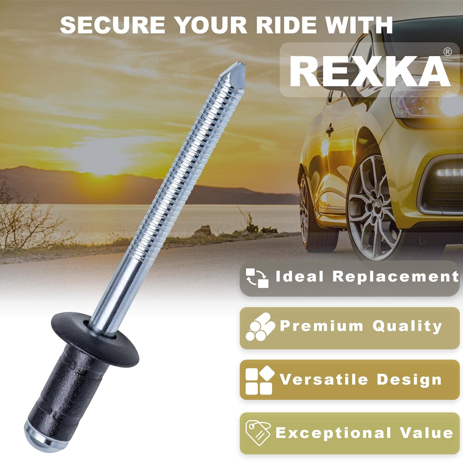 Rexka 10pcs Fuel Door & General Purpose Specialty Rivet Compatible with Toyota Lexus 90269-06017 90269-A0005 - Image 4