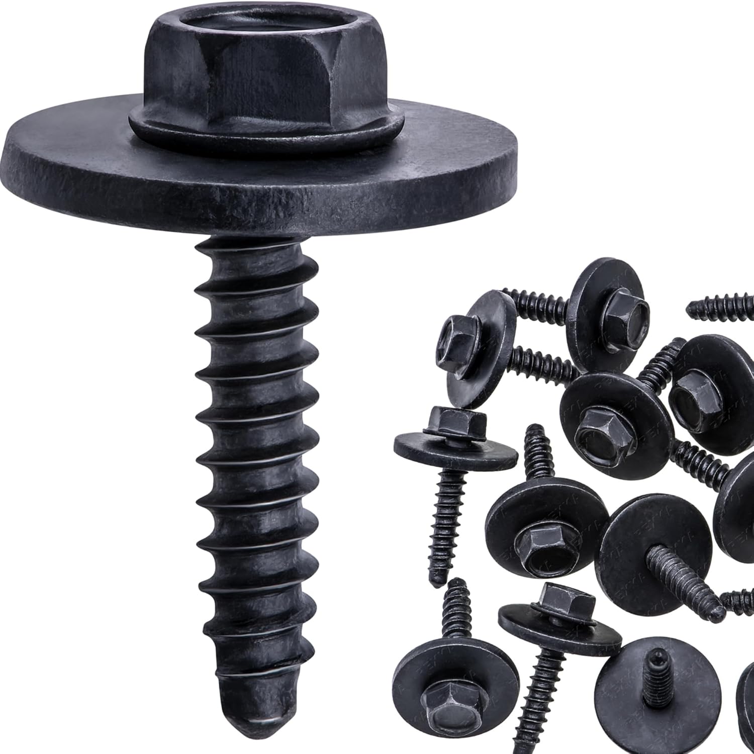Rexka 15pcs M4.2 Fender Liner Door Trim Panel Wheelhouse Liner Bumper Cover Side Shield Retainer Screw Bolt for Ford W716345S450B Edge Escape F-150 Fusion Mustang Lincoln MKC MKX MKZ W716345-S450B - Image 1