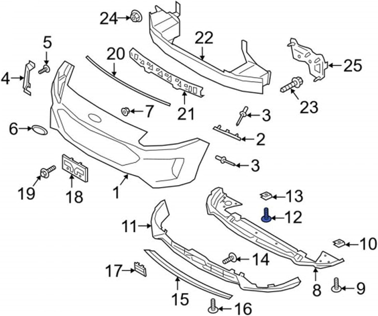 Rexka 15pcs M4.2 Fender Liner Door Trim Panel Wheelhouse Liner Bumper Cover Side Shield Retainer Screw Bolt for Ford W716345S450B Edge Escape F-150 Fusion Mustang Lincoln MKC MKX MKZ W716345-S450B - Image 4