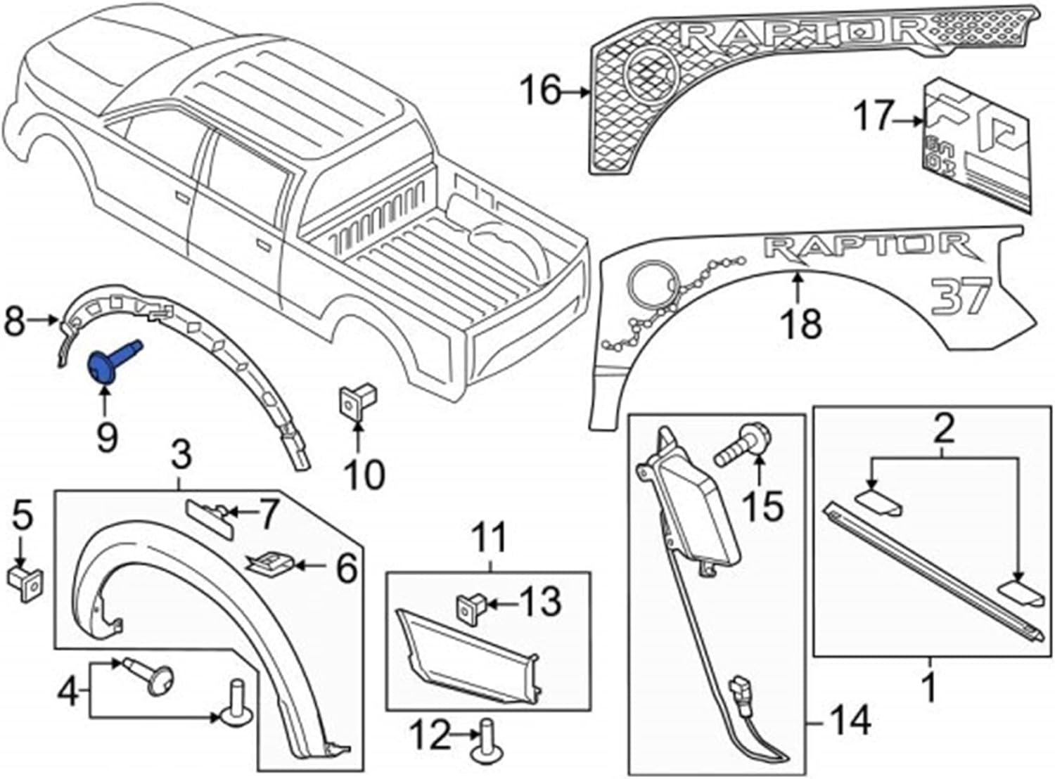 Rexka 15pcs M4.2 Fender Liner Door Trim Panel Wheelhouse Liner Bumper Cover Side Shield Retainer Screw Bolt for Ford W716345S450B Edge Escape F-150 Fusion Mustang Lincoln MKC MKX MKZ W716345-S450B - Image 5