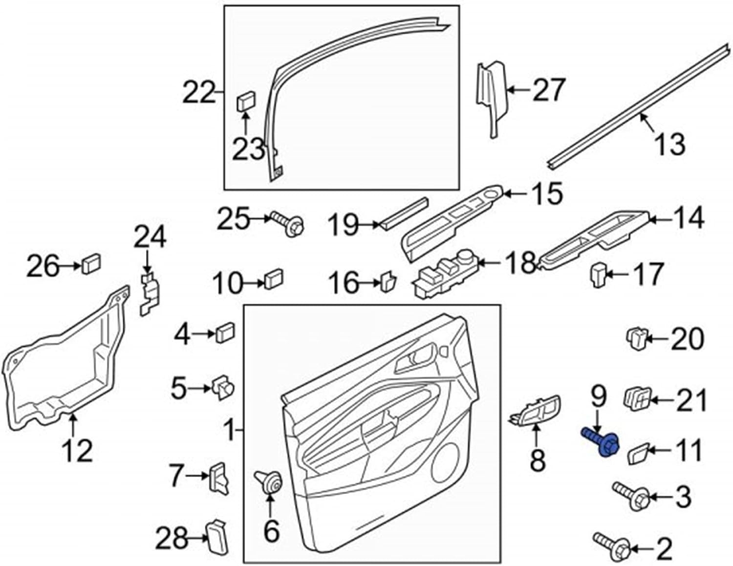 Rexka 15pcs M4.2 Fender Liner Door Trim Panel Wheelhouse Liner Bumper Cover Side Shield Retainer Screw Bolt for Ford W716345S450B Edge Escape F-150 Fusion Mustang Lincoln MKC MKX MKZ W716345-S450B - Image 7