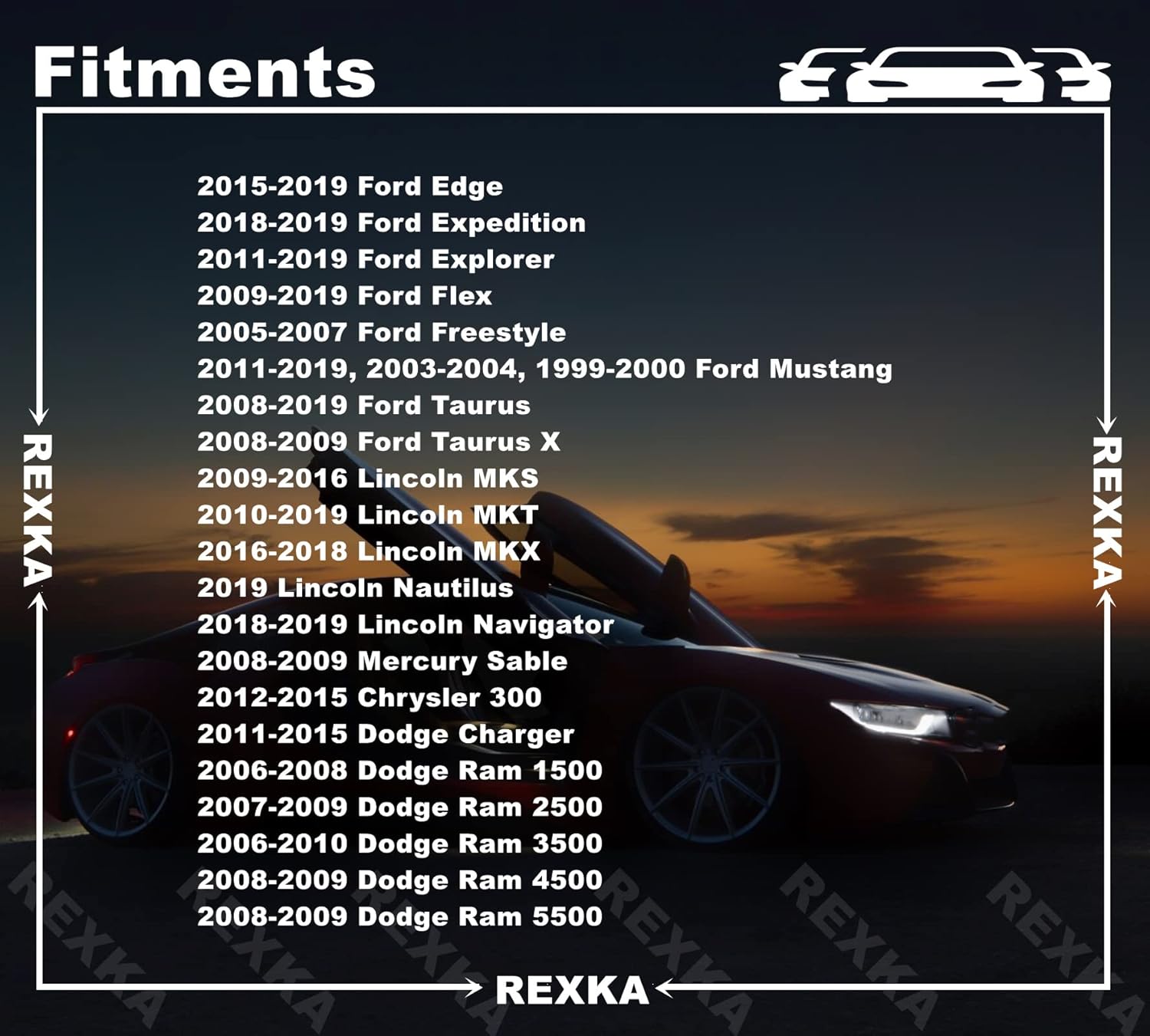 Rexka 30pcs Fender Liner Retainers Clips Fasteners for Ford W706092-S300 Edge Explorer Flex Mustang Taurus Chrysler 6508197AA Dodge Charger Ram 1500 2500 3500 4500 5500 - Image 4