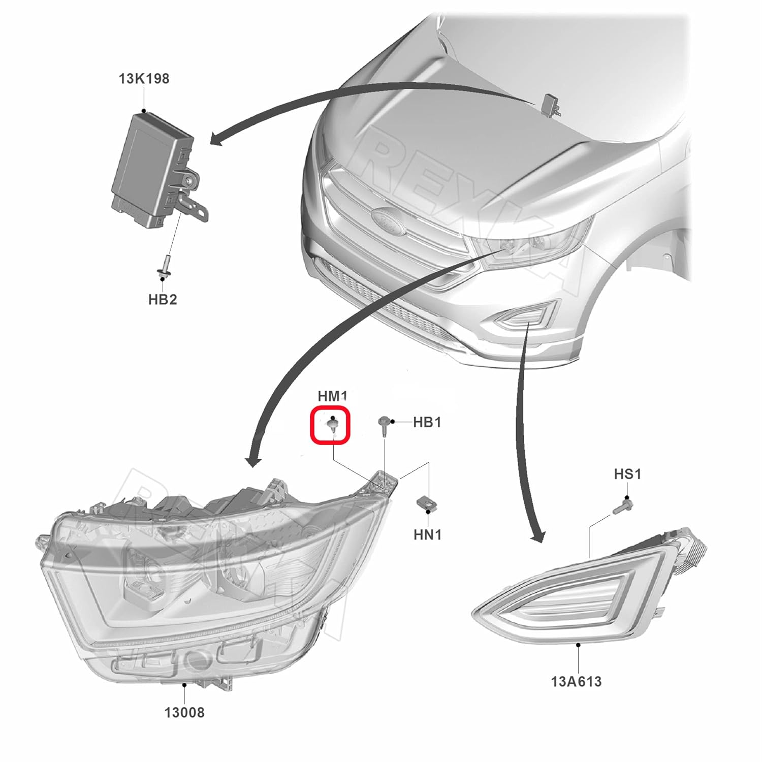 Rexka 30pcs Fender Liner Retainers Clips Fasteners for Ford W706092-S300 Edge Explorer Flex Mustang Taurus Chrysler 6508197AA Dodge Charger Ram 1500 2500 3500 4500 5500 - Image 8
