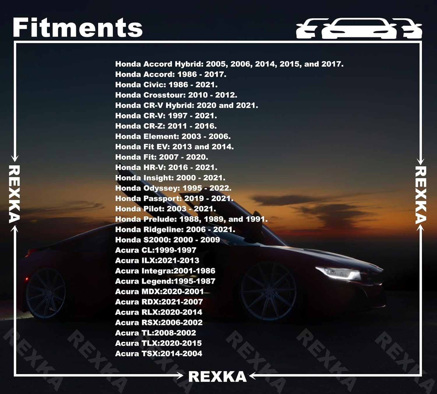 Rexka 15 Sets Fender Liner Splash Shield Screw U Nut Kit for Honda Acura 90308-SB2-013 90114-SE0-000 Accord Civic CR-V Crosstour Element Odyssey Passport Pilot Ridgeline S2000 & More Radiator Support - Image 3