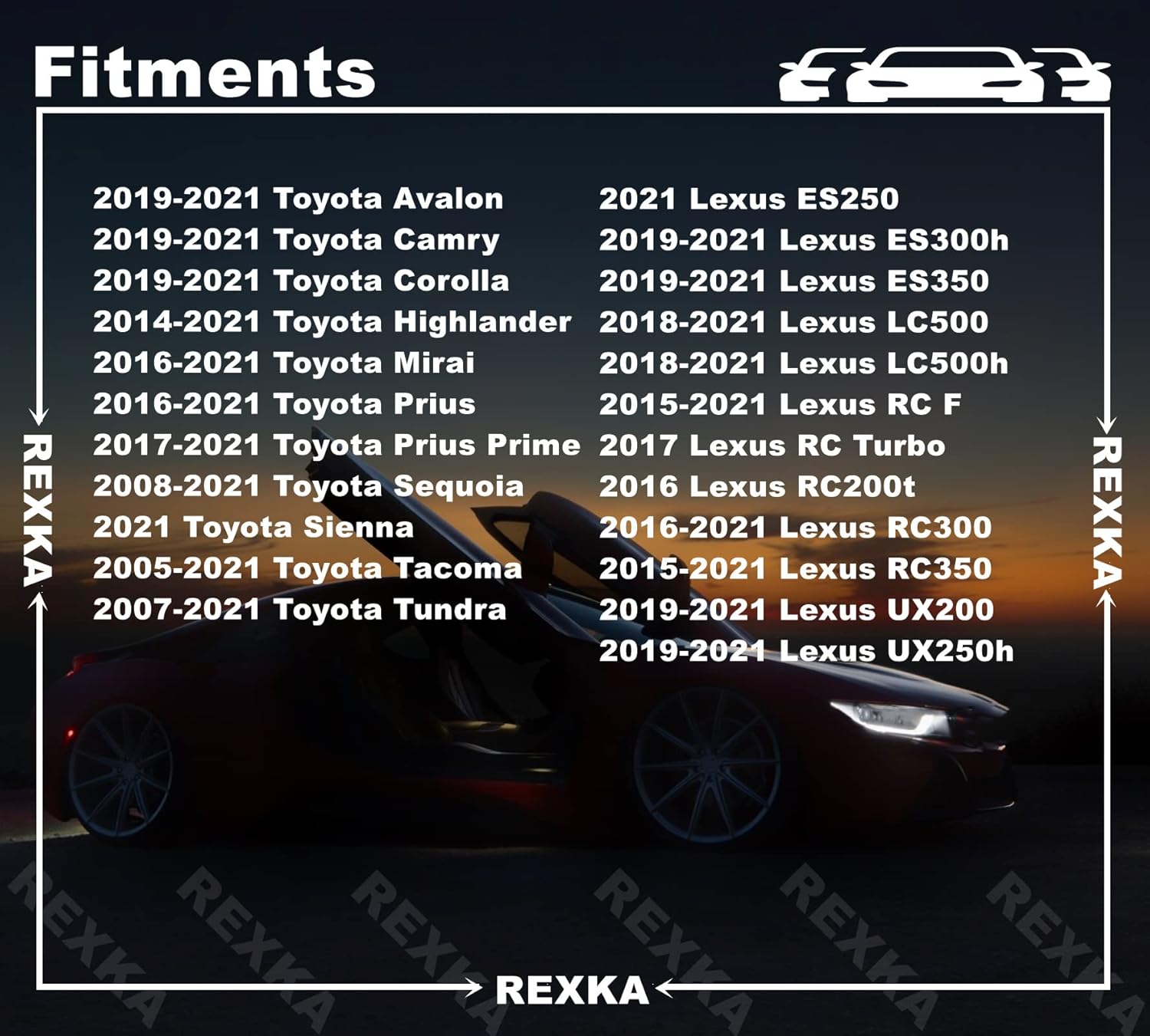 Rexka 30pcs Fender Liner Screw Grommet Compatible with Toyota Lexus 90189-06236 Highlander Prius Tundra LC500 RC200t RC300 RC350 - Image 3