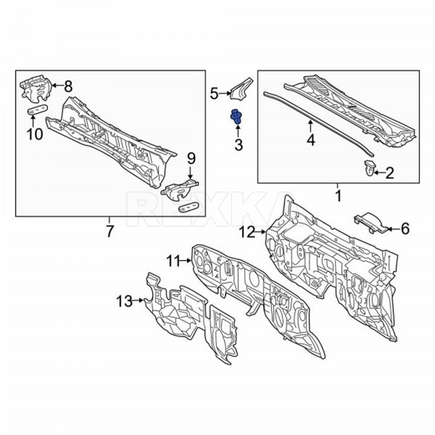 Rexka 30pcs Engine Cover Radiator Support Air Deflector Side Shield Retainer Clip 90467-07217 for Toyota Lexus 4Runner Avalon C-HR Camry Corolla Highlander Land Cruiser Mirai Prius Sienna ES RX UX GS - Image 6