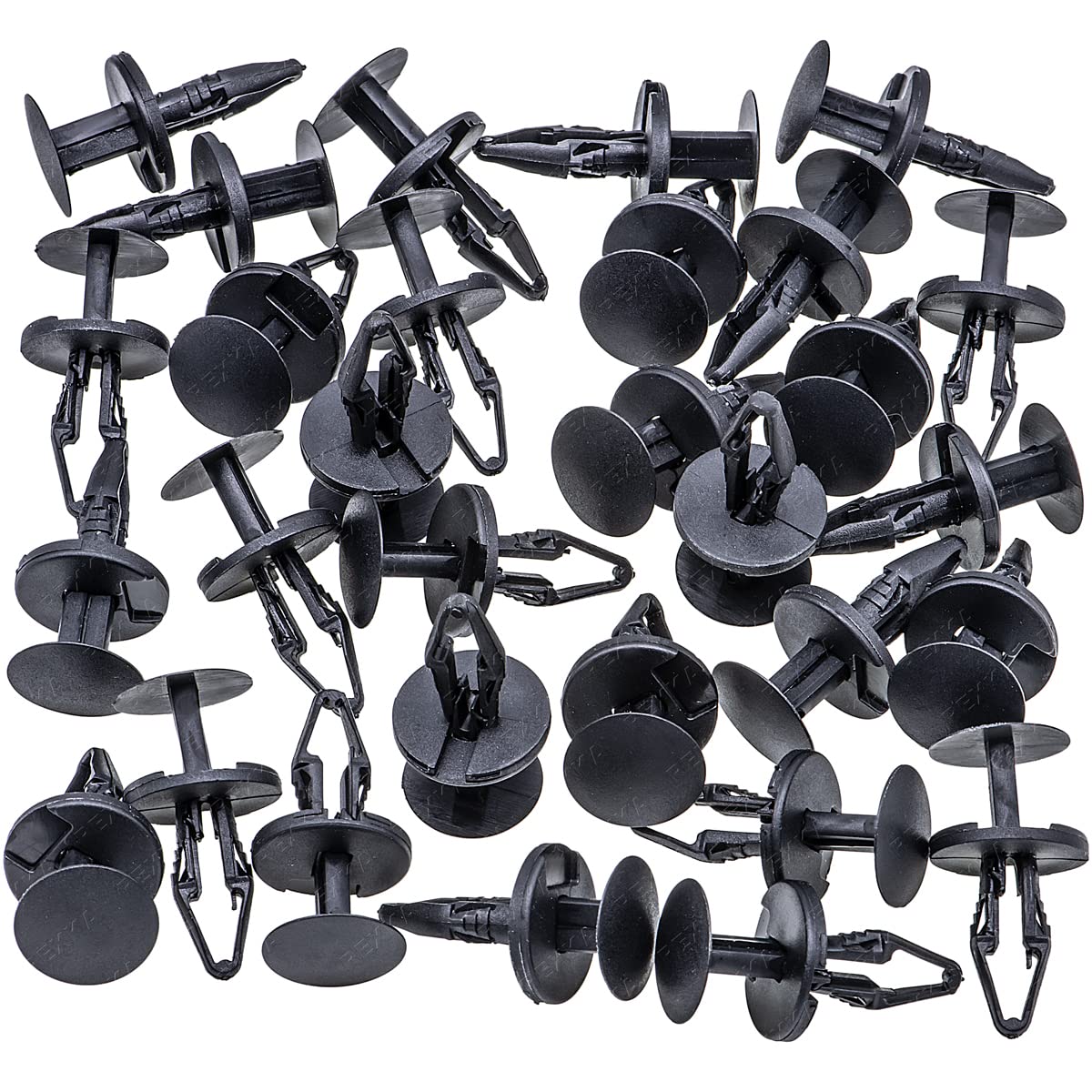 Rexka 30pcs Cowl Grille Bumper Retainers Pins Wheelhouse Liner Rivet Push Type Retainer Clips 17/64