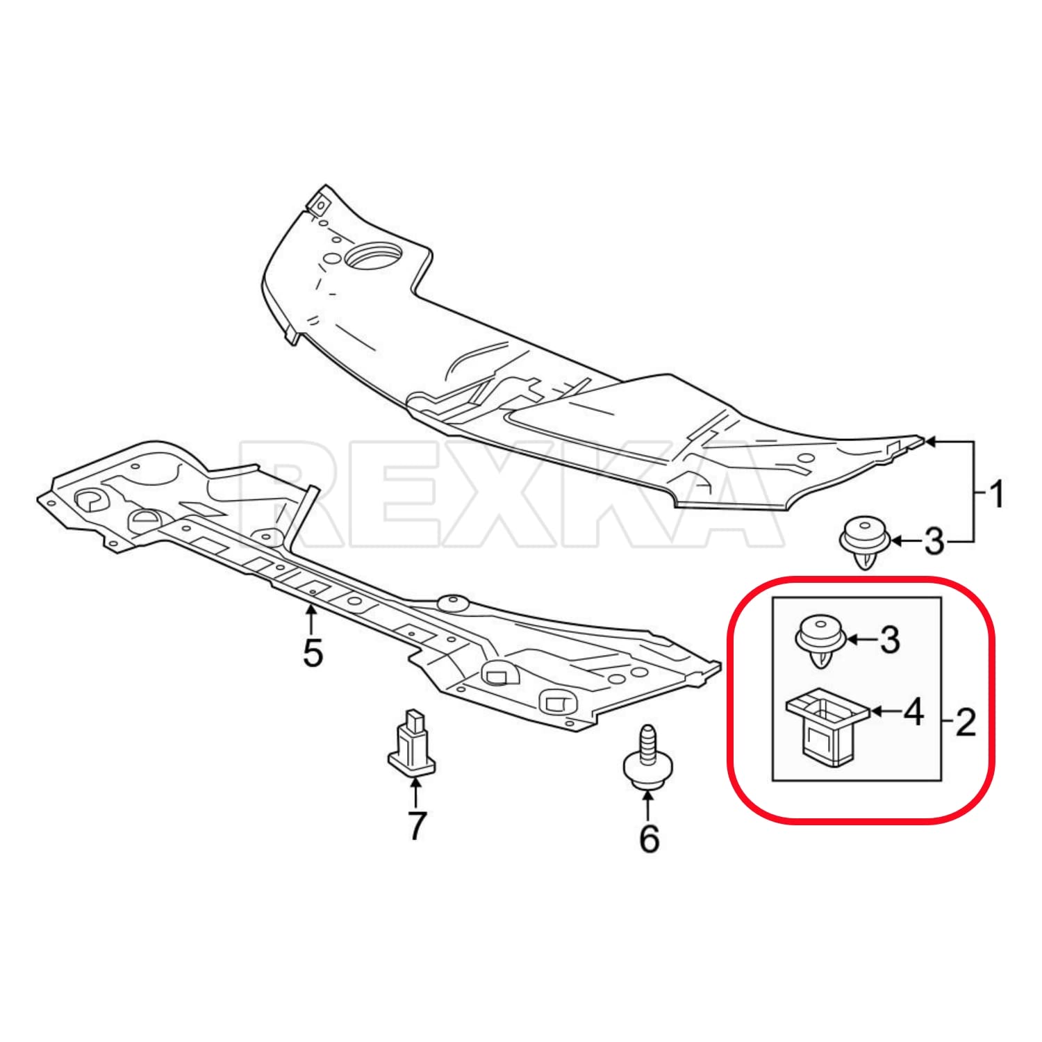 Rexka 30pcs Striker Engine Cover Retainer Clip & Grommets Kit for Honda Acura Odyssey, Pilot, Ridgeline Acura MDX, RDX, TLX 91548-TZ5-A02 91547-TZ5-A02 91548TZ5A02 91547TZ5A02 - Image 4