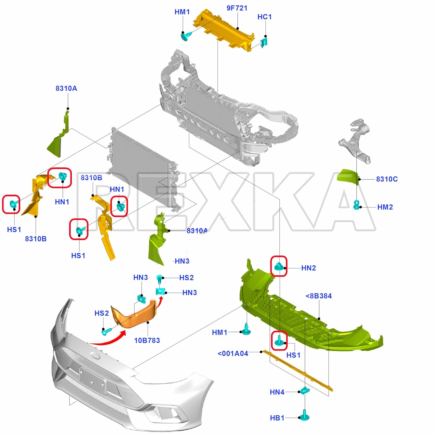 Rexka 20 Sets Engine Splash Shield Screws for Ford - T30 Torx Head Bolts and Grommets for Undertray Engine Fender Liner Deflector Grille for Ford Escape F-150 Edge Focus Fusion C-Max S-Max Lincoln - Image 4