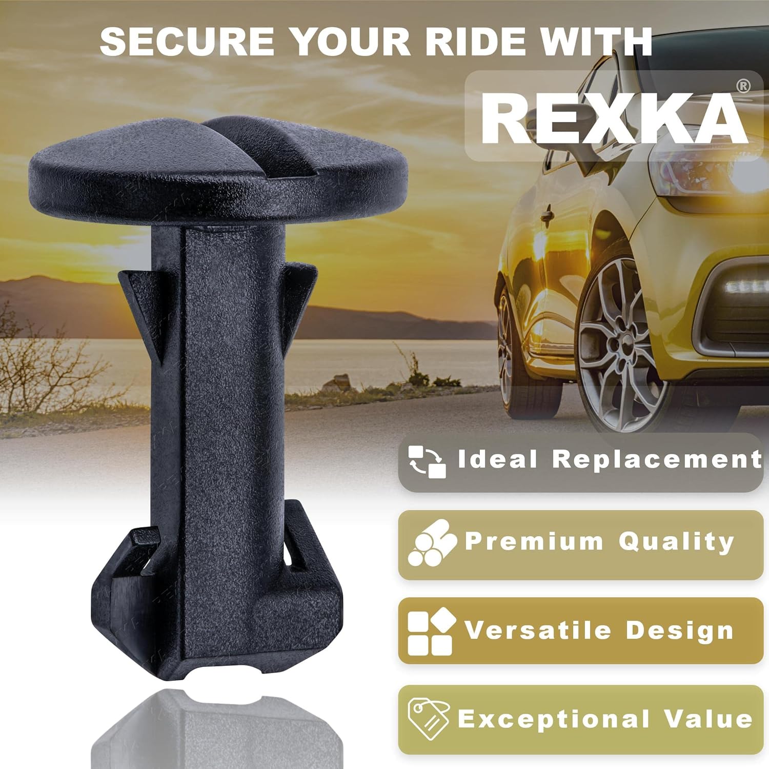 Rexka 10pcs Bumper Cover Retainer Tow Bracket Cover Body Liner Twist to Lock Retainer Clip for Land Rover LR012844 Discovery LR4 Range Rover Sport Velar - Image 4
