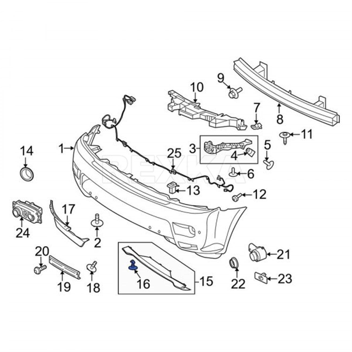 Rexka 10pcs Bumper Cover Retainer Tow Bracket Cover Body Liner Twist to Lock Retainer Clip for Land Rover LR012844 Discovery LR4 Range Rover Sport Velar - Image 6