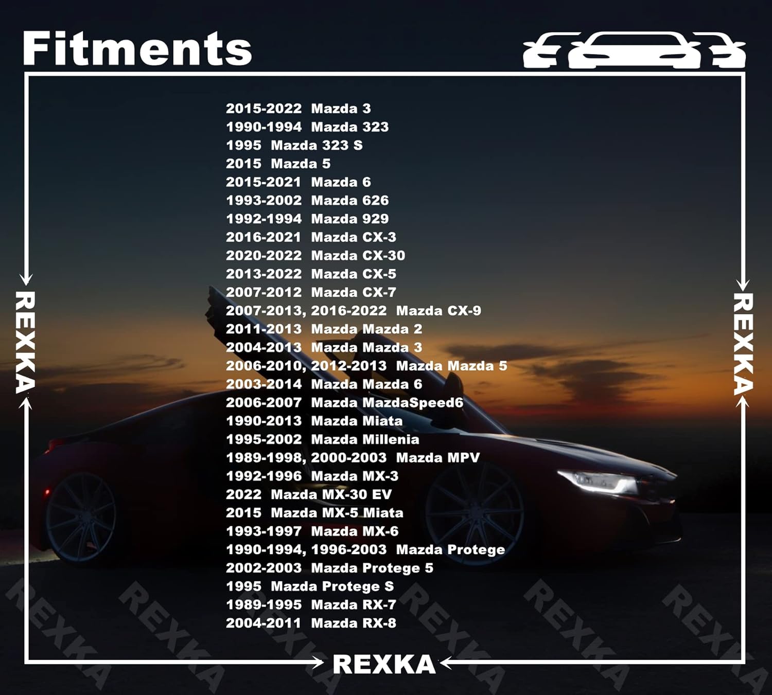 Rexka 20pcs Quarter Trim Panel Retainer Clip GJ2168885B02 for Mazda 6 Mazda 3 2 5 626 CX-3 CX-30 CX-5 CX-7 CX-9 Miata Millenia MPV MX-5 MX-6 Protege - Image 3
