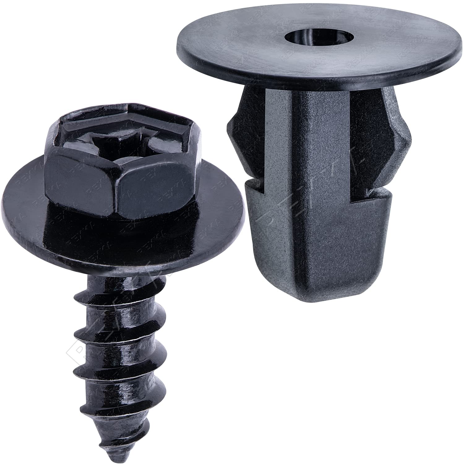 Rexka 15 Sets Fender Liner Mud Guard Wheelhouse Liner Splash Shield Bumper Cover Screw & Grommet Nut Kit for Toyota Lexus 90159-60498 90189-06065 90189-A0002 - Image 1