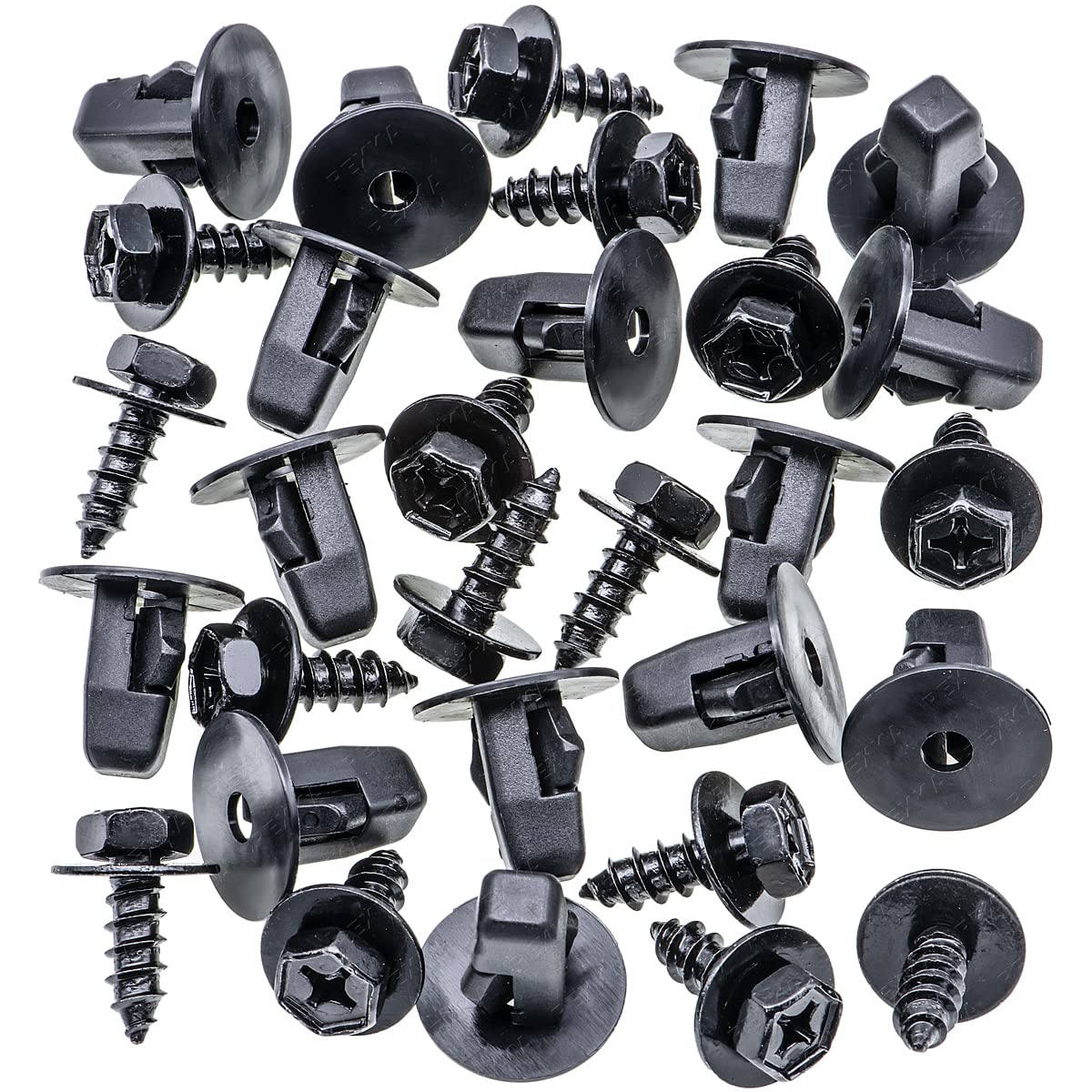 Rexka 15 Sets Fender Liner Mud Guard Wheelhouse Liner Splash Shield Bumper Cover Screw & Grommet Nut Kit for Toyota Lexus 90159-60498 90189-06065 90189-A0002 - Image 2