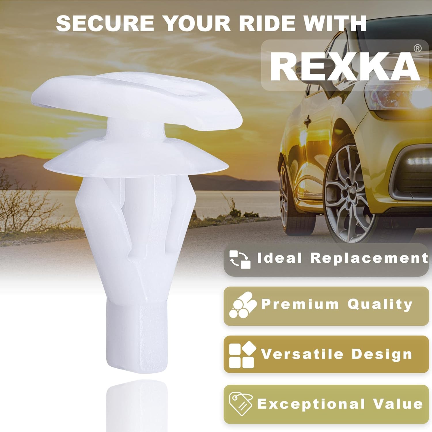 Rexka 20pcs Door Weatherstrip Retainer Clip 67867-12150 for Toyota Scion Lexus 4Runner Avalon Camry Celica Corolla FJ & Land Cruiser Highlander Prius RAV4 Tacoma Yaris ES GS GX is LS LX NX RC RX - Image 5