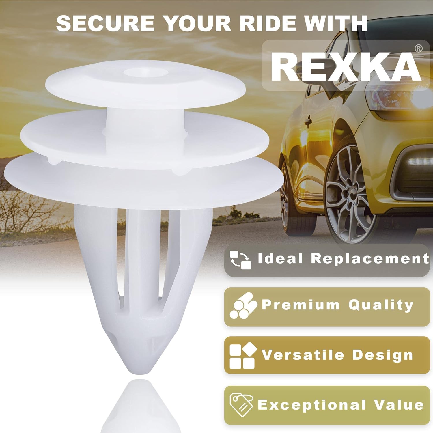 Rexka 20pcs Door Trim Panel Clips Compatible with Nissan Infiniti 01553-09791 350Z Altima Frontier Maxima Pathfinder Quest Sentra Titan Xterra - Image 4
