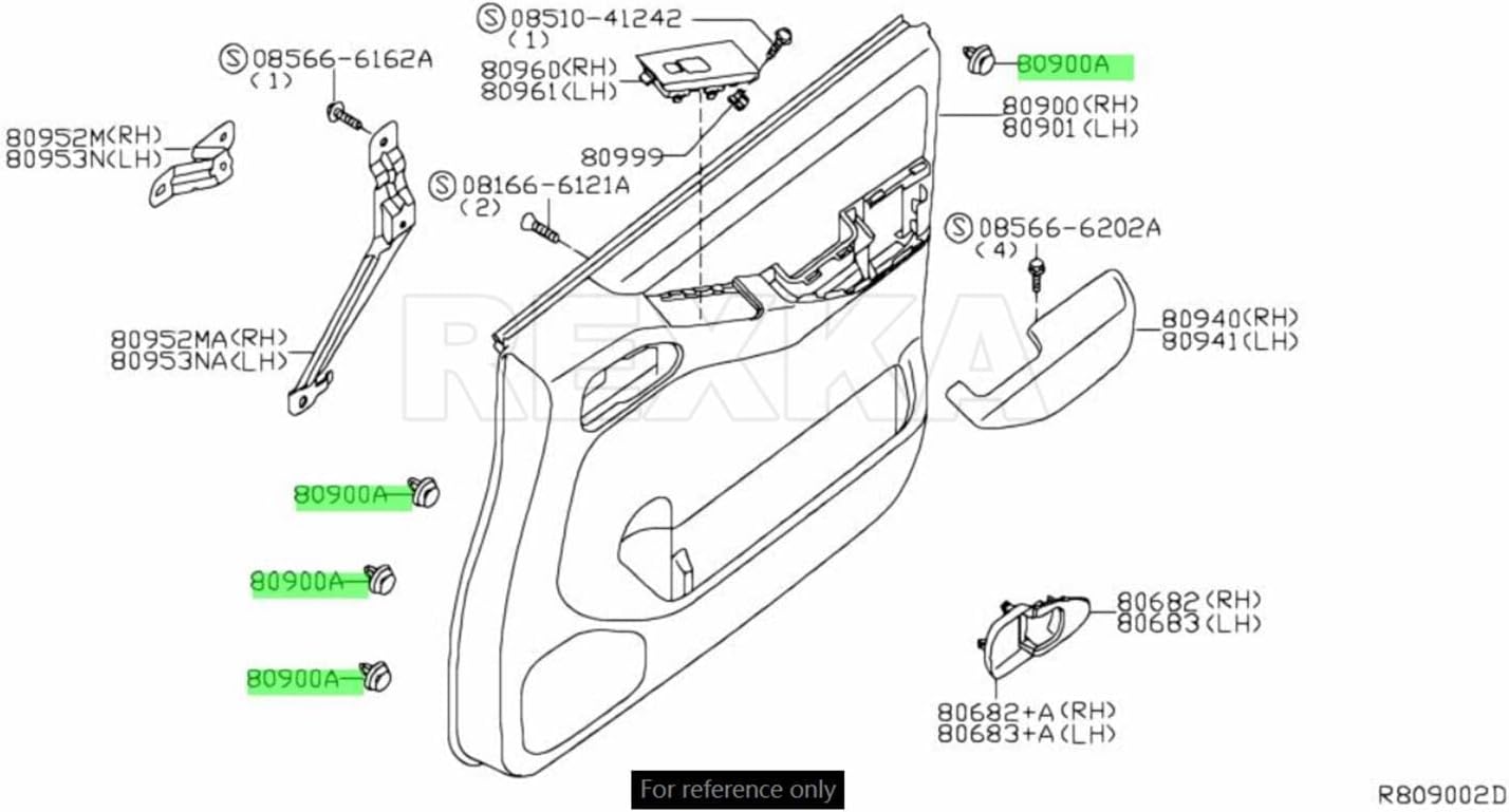 Rexka 20pcs Door Trim Panel Clips Compatible with Nissan Infiniti 01553-09791 350Z Altima Frontier Maxima Pathfinder Quest Sentra Titan Xterra - Image 6
