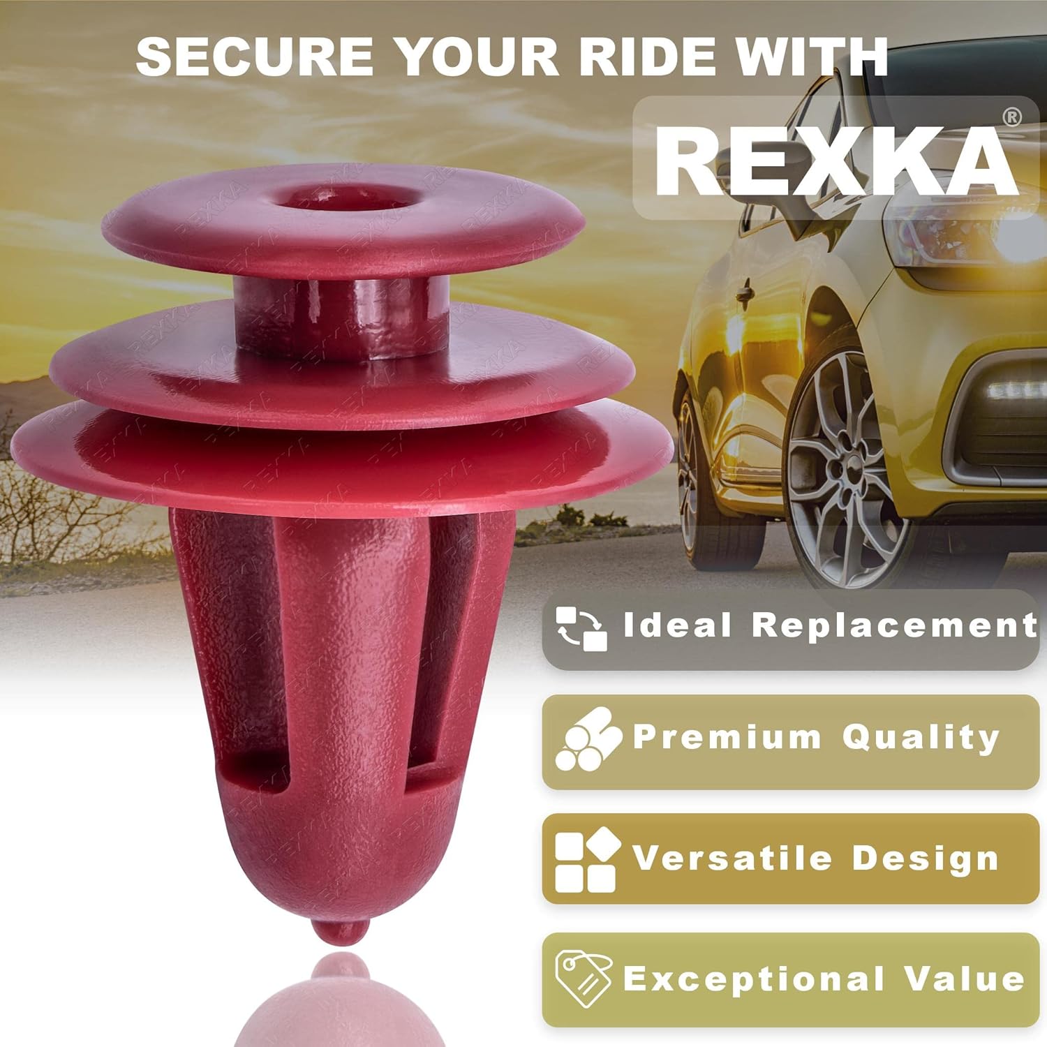 Rexka 25pcs Front & Rear Door Trim Board Retainer Clips Compatible with Toyota Lexus 67771-12050 GM 30006620 - Image 4
