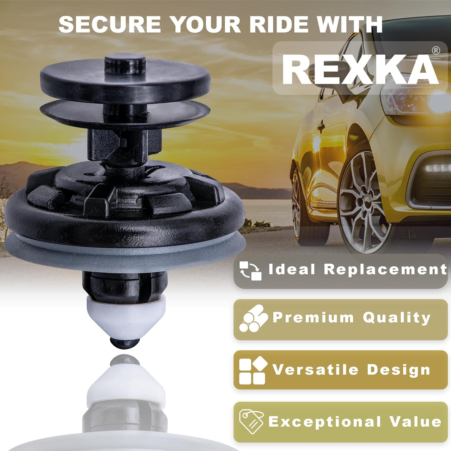 Rexka 15 pcs Interior Door Panel Trim Retainer Clips 6Q0-868-243 for VW Audi A4 A6 A8 GTI Jetta Passat Tiguan 6Q0868243 - Image 4