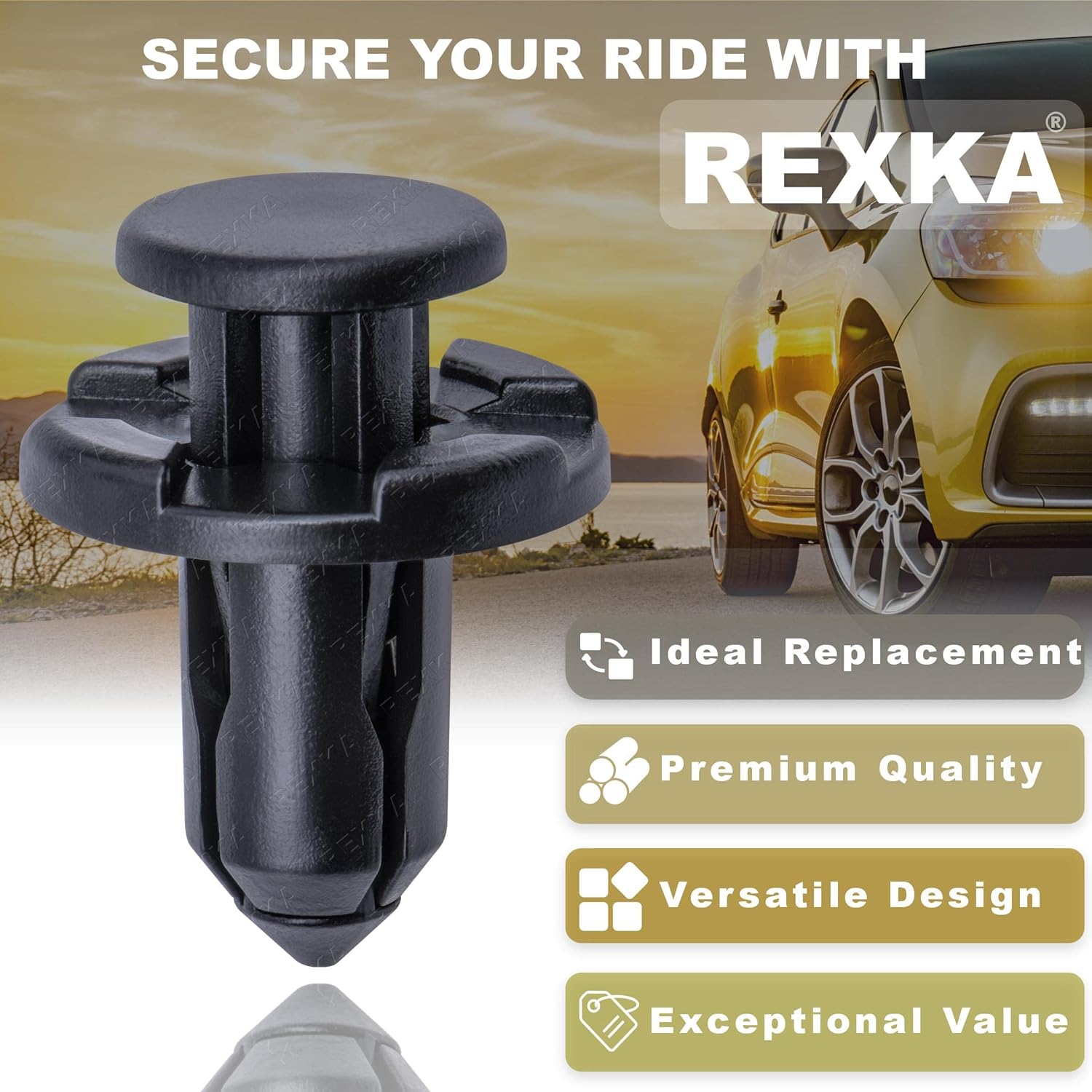 Rexka 40pcs 10mm Hole Bumper Engine Cover Fender & Grille Clips Compatible with Subaru 909140007 Baja Forester Impreza Legacy Outback Tribeca 2011-2000 - Image 4