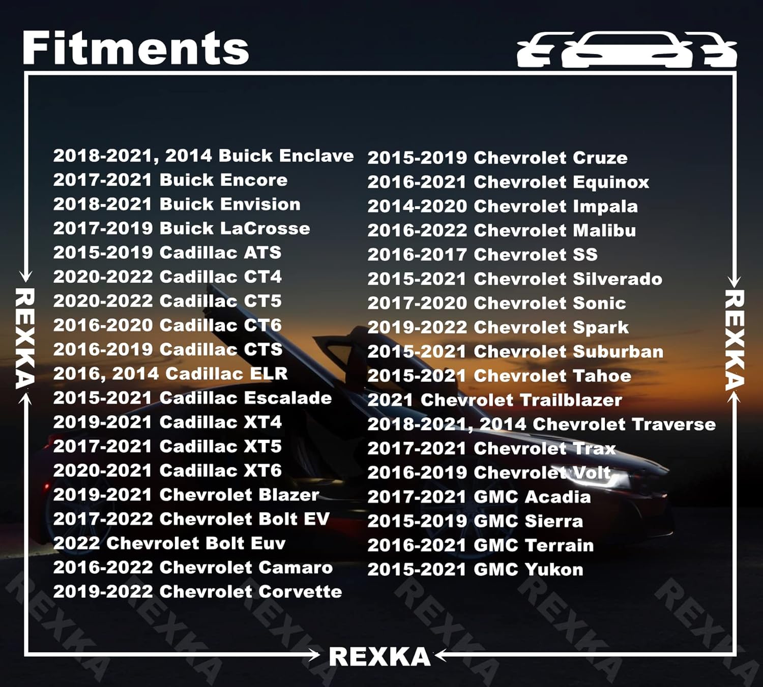 Rexka 50pcs Bumper Cover Moulding Grille Retainer Clip Nut 11547341 Compatible with GM Buick Cadillac GMC ATS CT6 XT5 Camaro Cruze Silverado Tahoe Traverse Sierra - Image 3