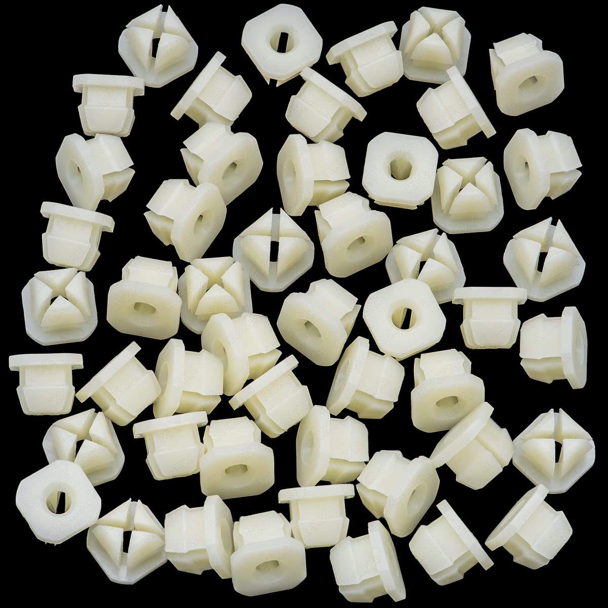 Rexka 50pcs Park/Turn Front Light Lamp Radiator Grille Retainer Nut Compatible with GM 347347 Buick Cadillac Chevrolet GMC Oldsmobile Pontiac - Image 2
