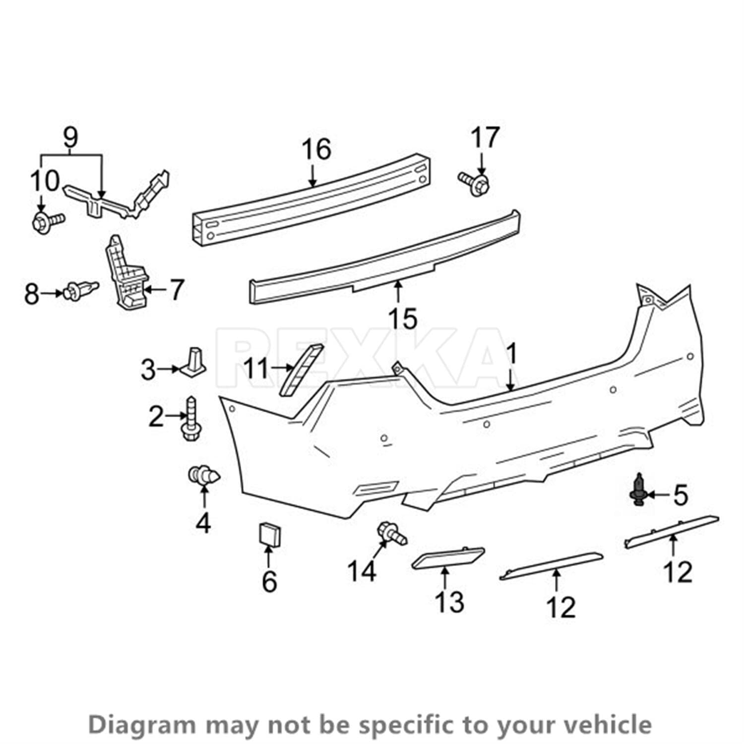 Rexka 30pcs Bumper Cover Radiator Support Splash Shield Wheel Opening Retainer Clips 90467-07220 for Toyota Lexus 4Runner C-HR Camry Corolla Highlander Mirai Prius RAV4 Sequoia Sienna Venza ES NX RX - Image 6