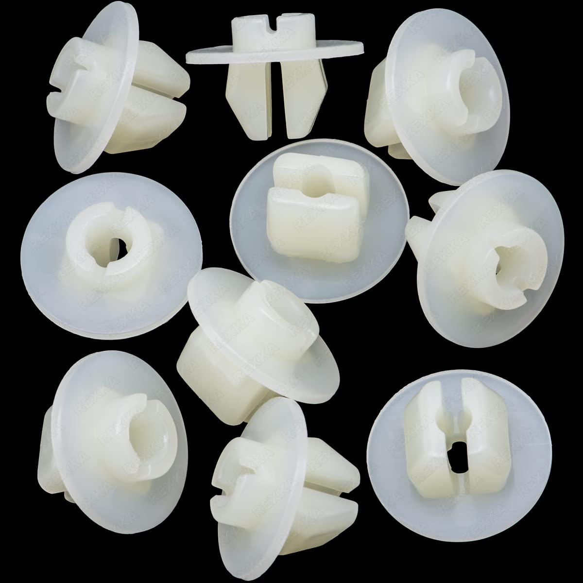 Rexka 10pcs Bumper Cover Cowl Grille Headlight Mounting Grommet Nylon Retainer Nut for Toyota Lexus 90189-05142 - Image 1