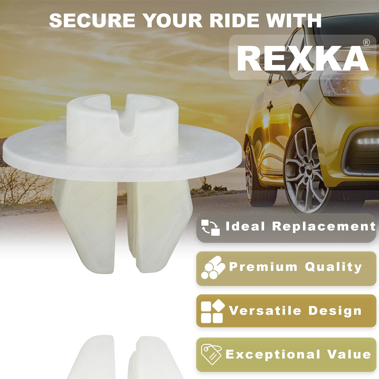 Rexka 10pcs Bumper Cover Cowl Grille Headlight Mounting Grommet Nylon Retainer Nut for Toyota Lexus 90189-05142 - Image 4