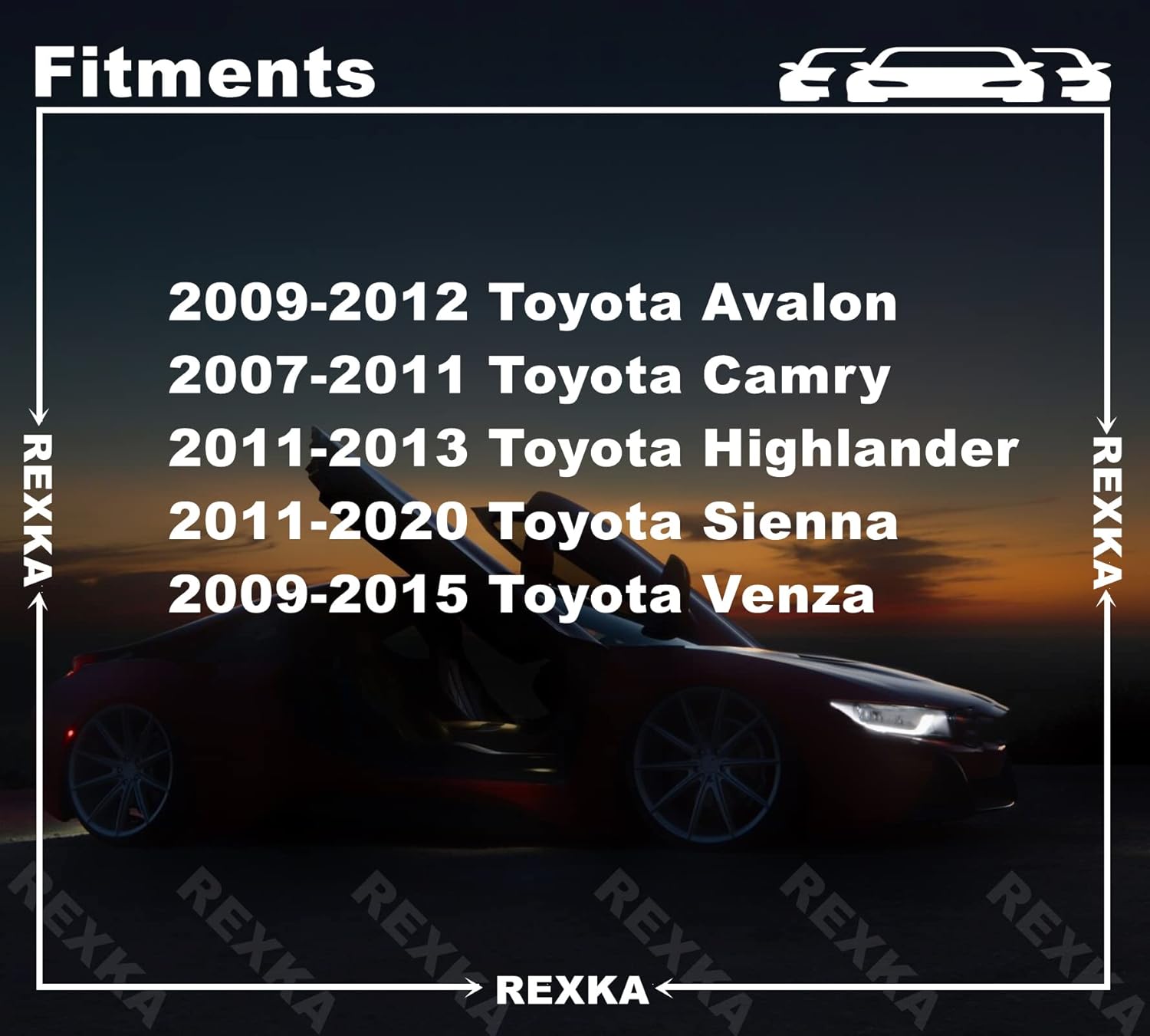 Rexka 10 Sets Bumper Cover Splash Shield Rocker Molding Screw Nut Grommet Kit Fit Toyota 901596-0525 90189-06193 Avalon Camry Highlander Sienna Venza - Image 3