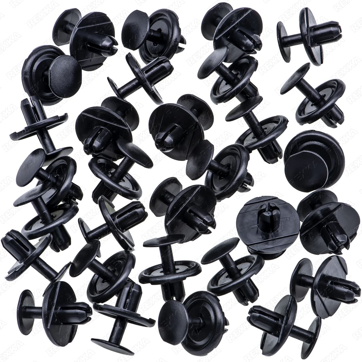 Rexka 30pcs Radiator Splash Shield Front Fender Liner Push-Type Retainer Clips Fasteners for Toyota Lexus 90467-07214 Toyota Splash Guard Clips - Image 2