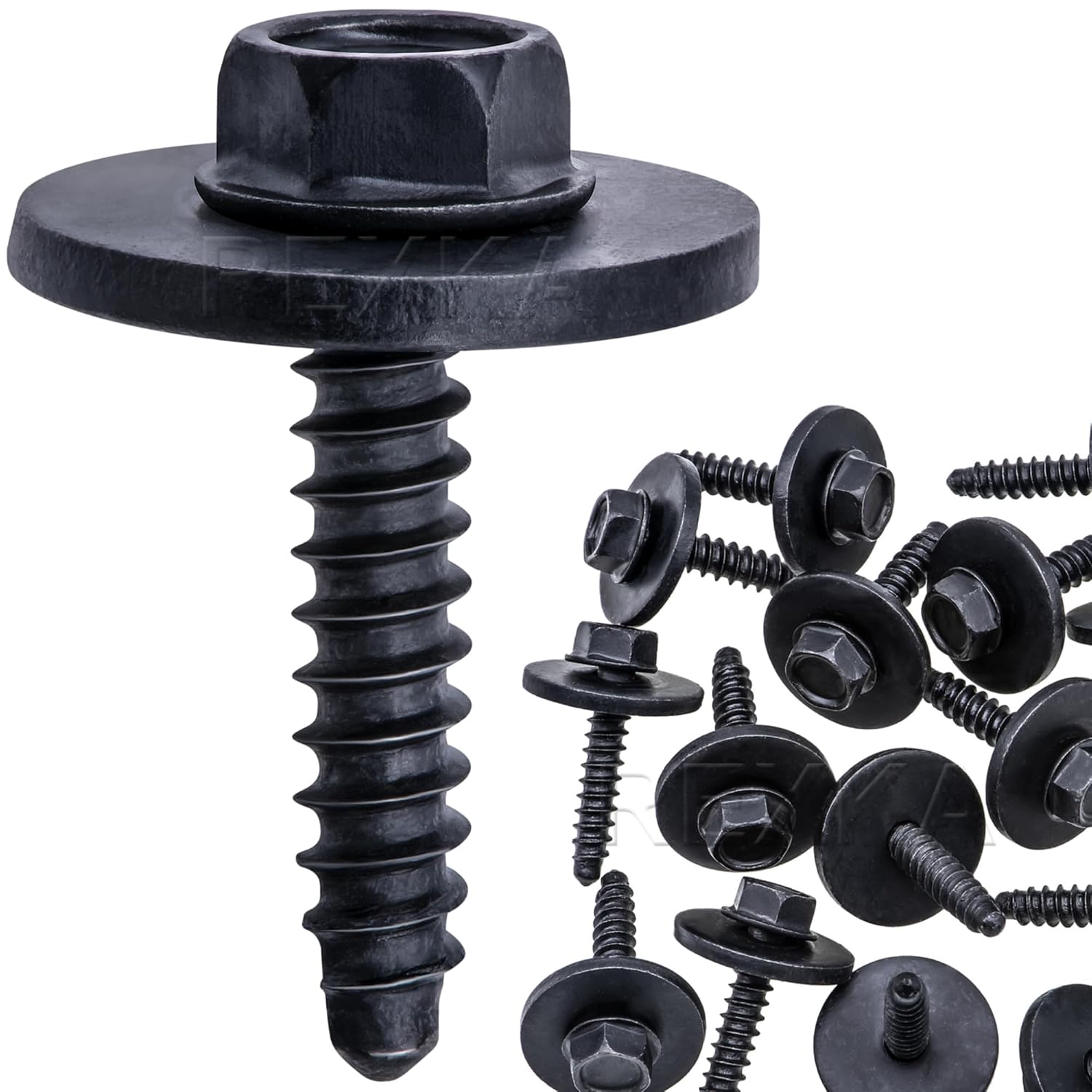 Rexka 25 pcs Fender Liner Bumper Cover Splash Shield Wheelhouse Liner Bolt Screw Compatible with GM 11570498 Chevrolet Camaro Colorado Corvette Cruze Equinox Silverado Malibu Traverse Cadilac Buick - Image 1