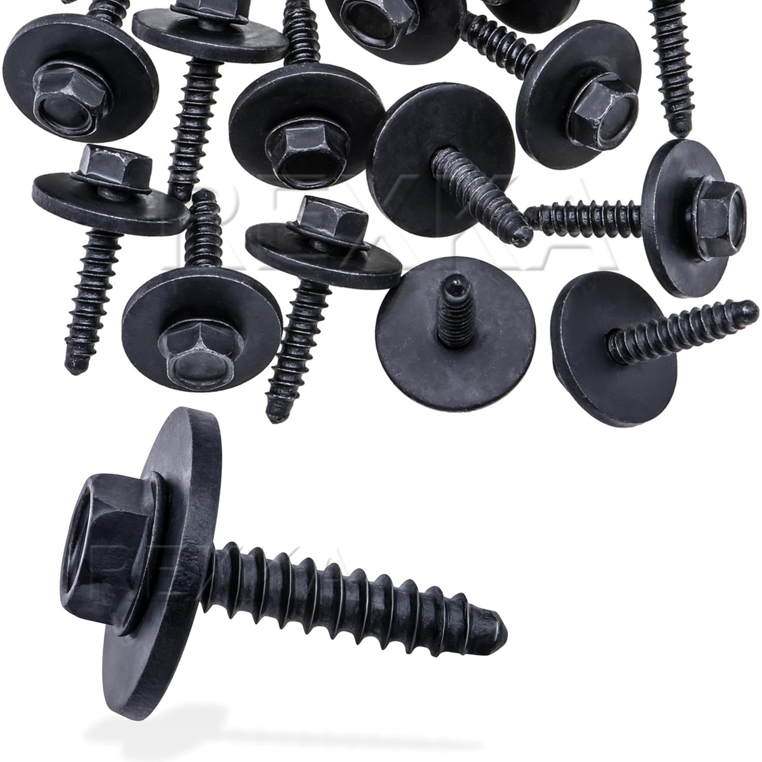 Rexka 25 pcs Fender Liner Bumper Cover Splash Shield Wheelhouse Liner Bolt Screw Compatible with GM 11570498 Chevrolet Camaro Colorado Corvette Cruze Equinox Silverado Malibu Traverse Cadilac Buick - Image 2