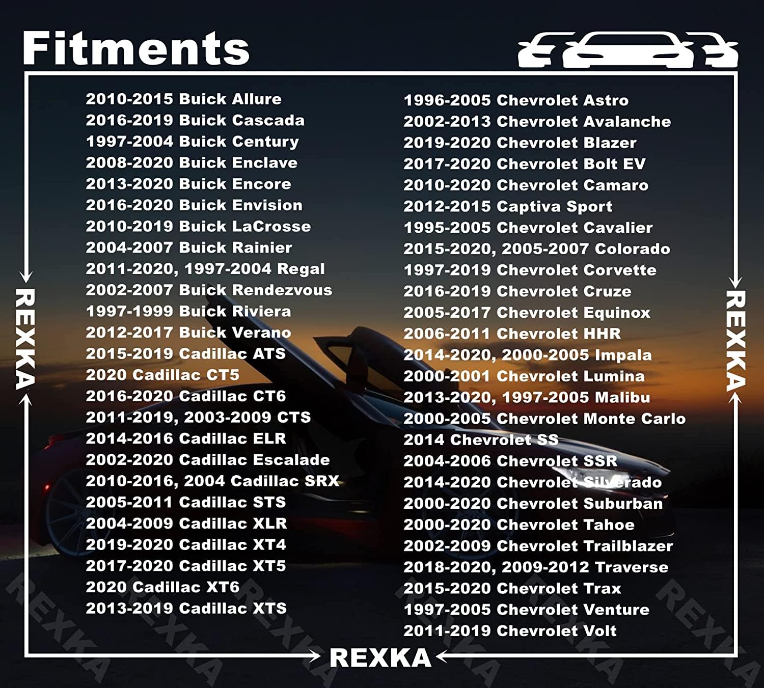 Rexka 25 pcs Fender Liner Bumper Cover Splash Shield Wheelhouse Liner Bolt Screw Compatible with GM 11570498 Chevrolet Camaro Colorado Corvette Cruze Equinox Silverado Malibu Traverse Cadilac Buick - Image 3