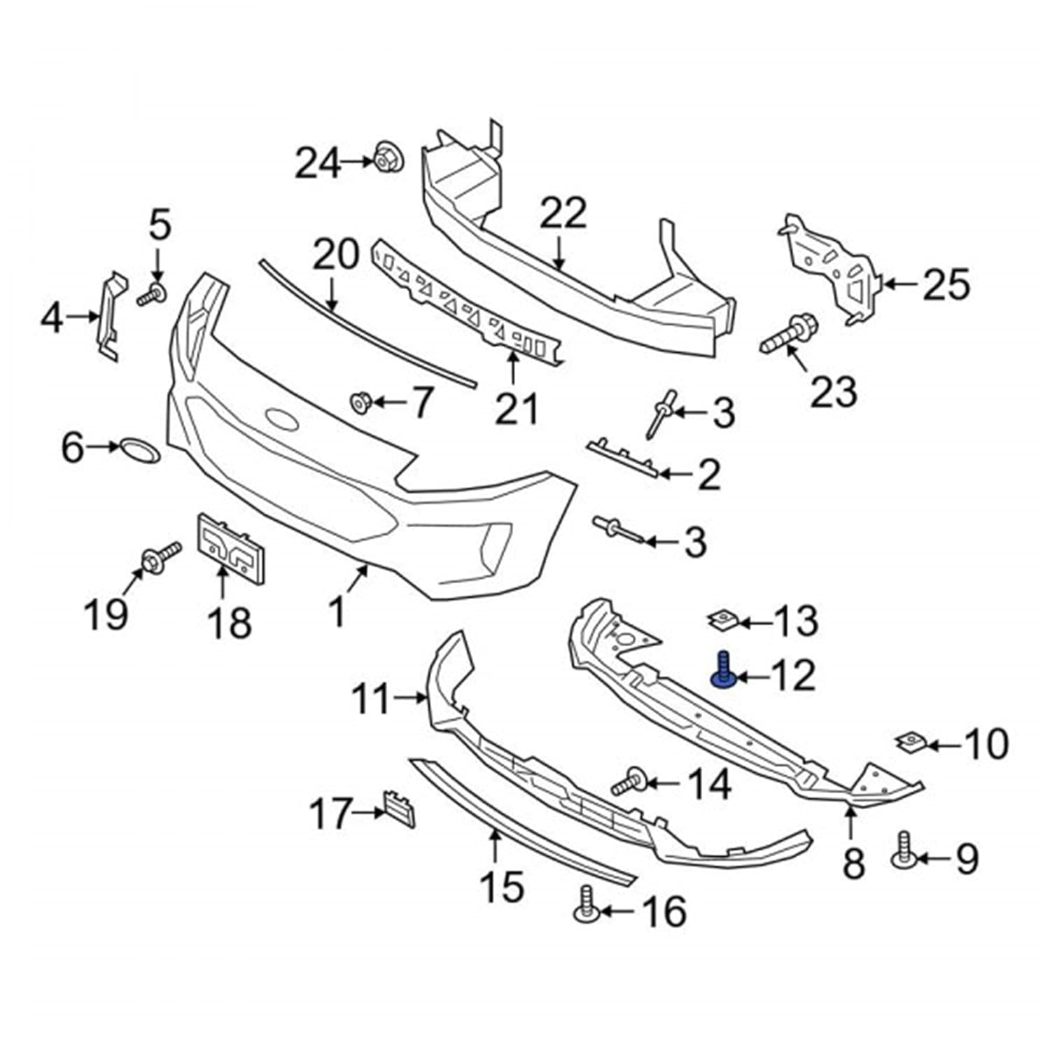 Rexka 25 pcs Fender Liner Bumper Cover Splash Shield Wheelhouse Liner Bolt Screw Compatible with GM 11570498 Chevrolet Camaro Colorado Corvette Cruze Equinox Silverado Malibu Traverse Cadilac Buick - Image 5