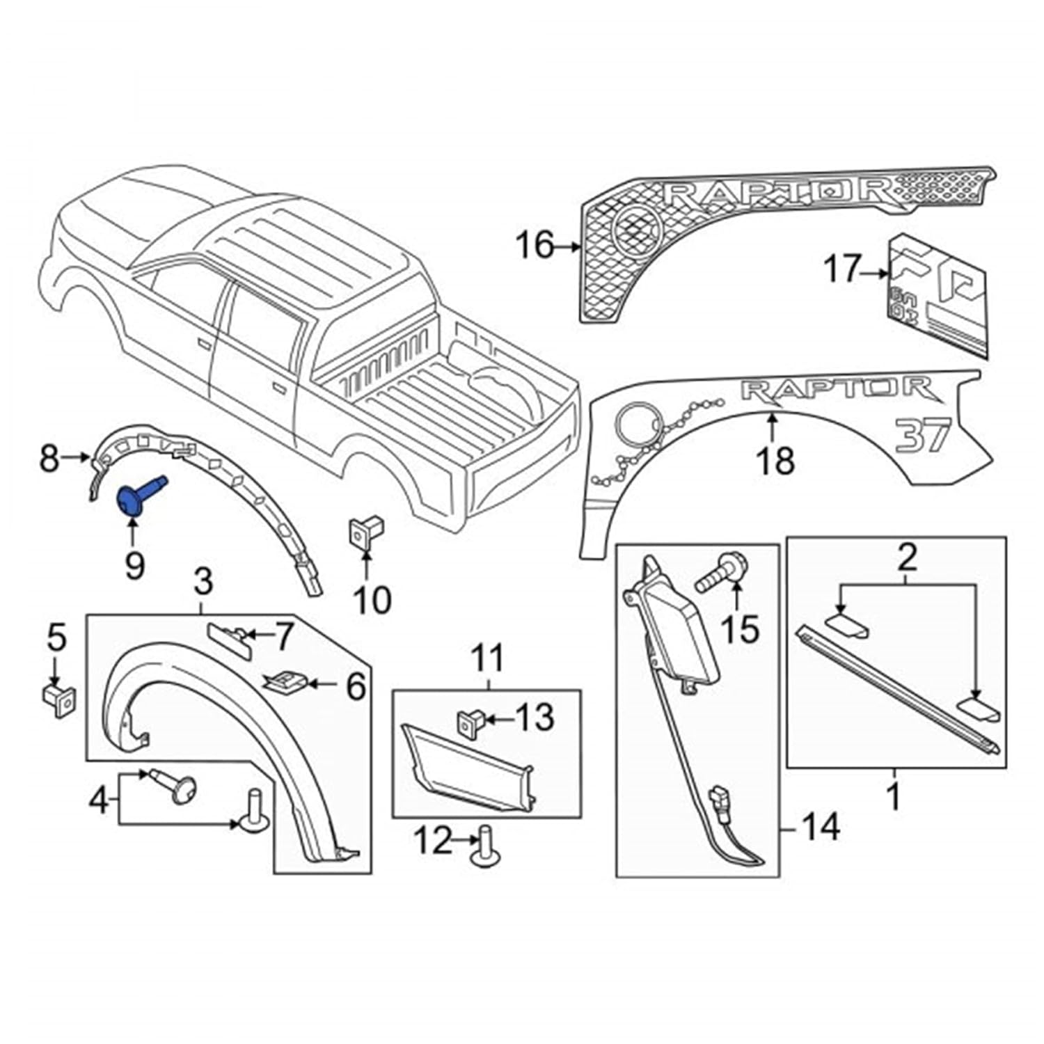 Rexka 25 pcs Fender Liner Bumper Cover Splash Shield Wheelhouse Liner Bolt Screw Compatible with GM 11570498 Chevrolet Camaro Colorado Corvette Cruze Equinox Silverado Malibu Traverse Cadilac Buick - Image 6