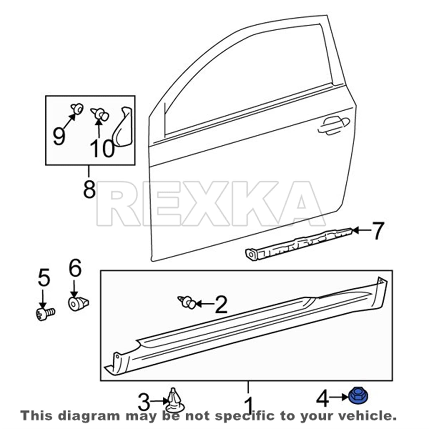 Rexka 30pcs Rocker Panel Moulding Mud Guard Retainers Clips for Toyota 76924-02010 Corolla Echo FJ Cruiser Matrix Prius GM 88970495 Pontiac Vibe 76924-52021 - Image 6
