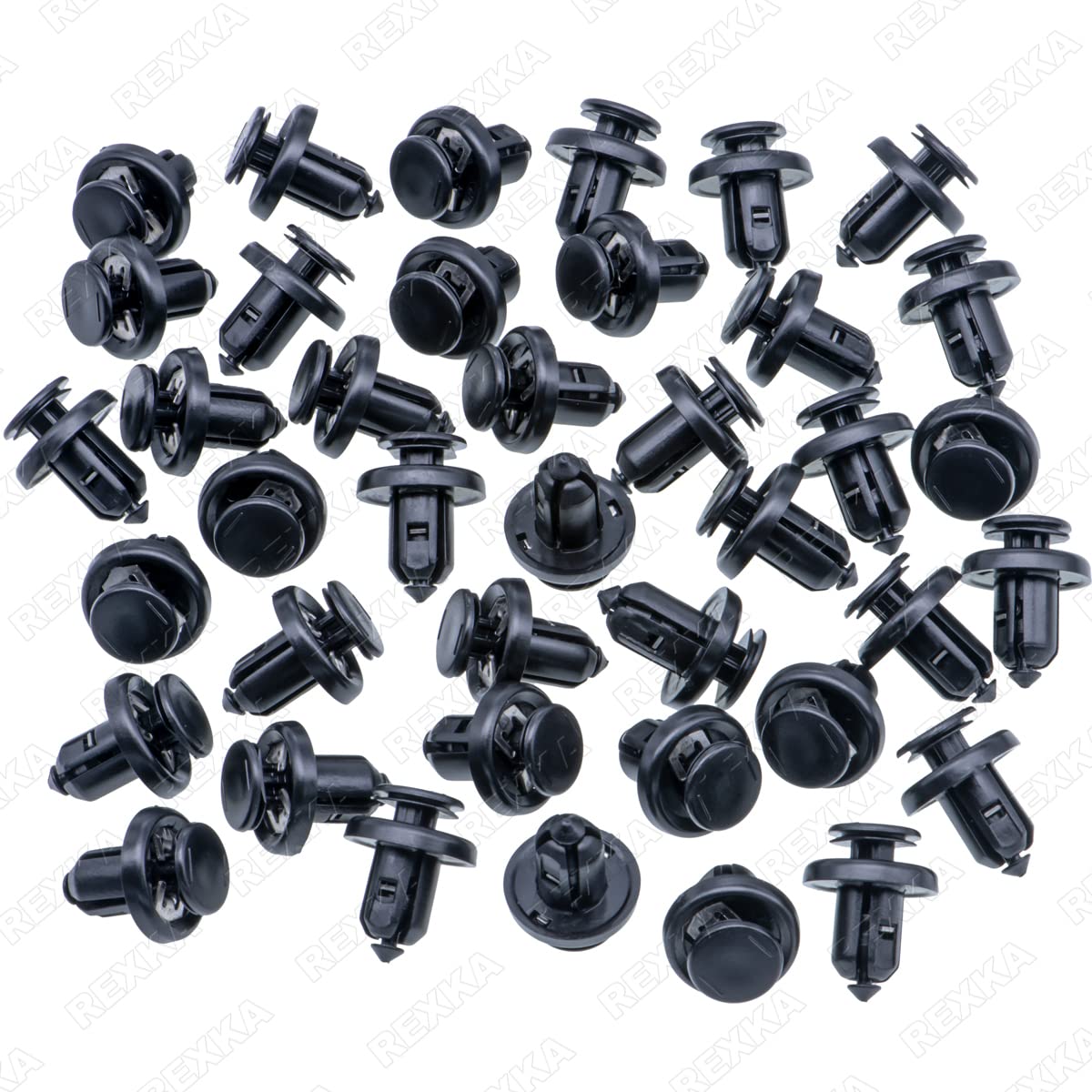 Rexka 40pcs Bumper Fender Grille Clips Stem Length 13 mm Compatible with Honda Acura 91505-S9A-003 Accord Civic CR-V MDX RDX - Image 2