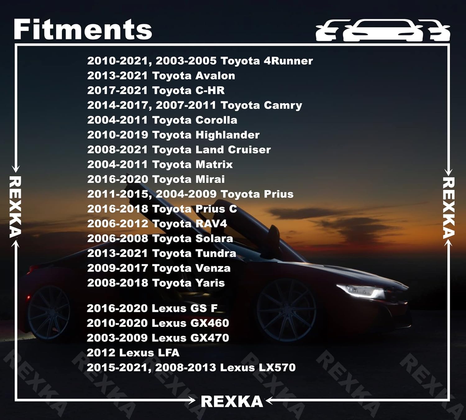 Rexka 15pcs Fender Flare Bumper Clip for Toyota Lexus 75392-35200 75392-04010 75392-0R010 4Runner Avalon C-HR Camry Corolla Highlander Land Cruiser Matrix Prius GS F GX460 LX570 - Image 3